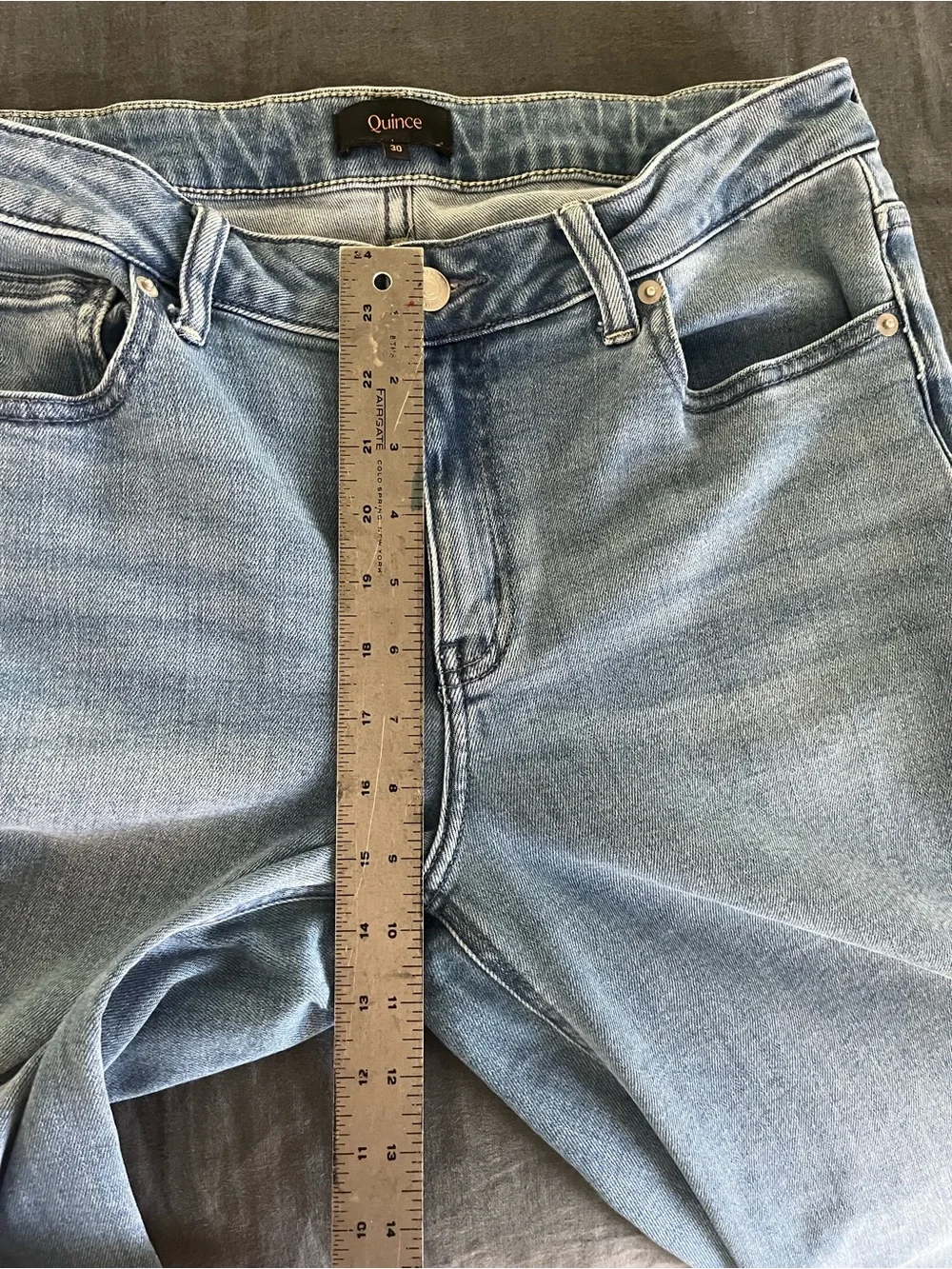 Quince Luna Stretch Wide Leg Jeans - Seaside Blue